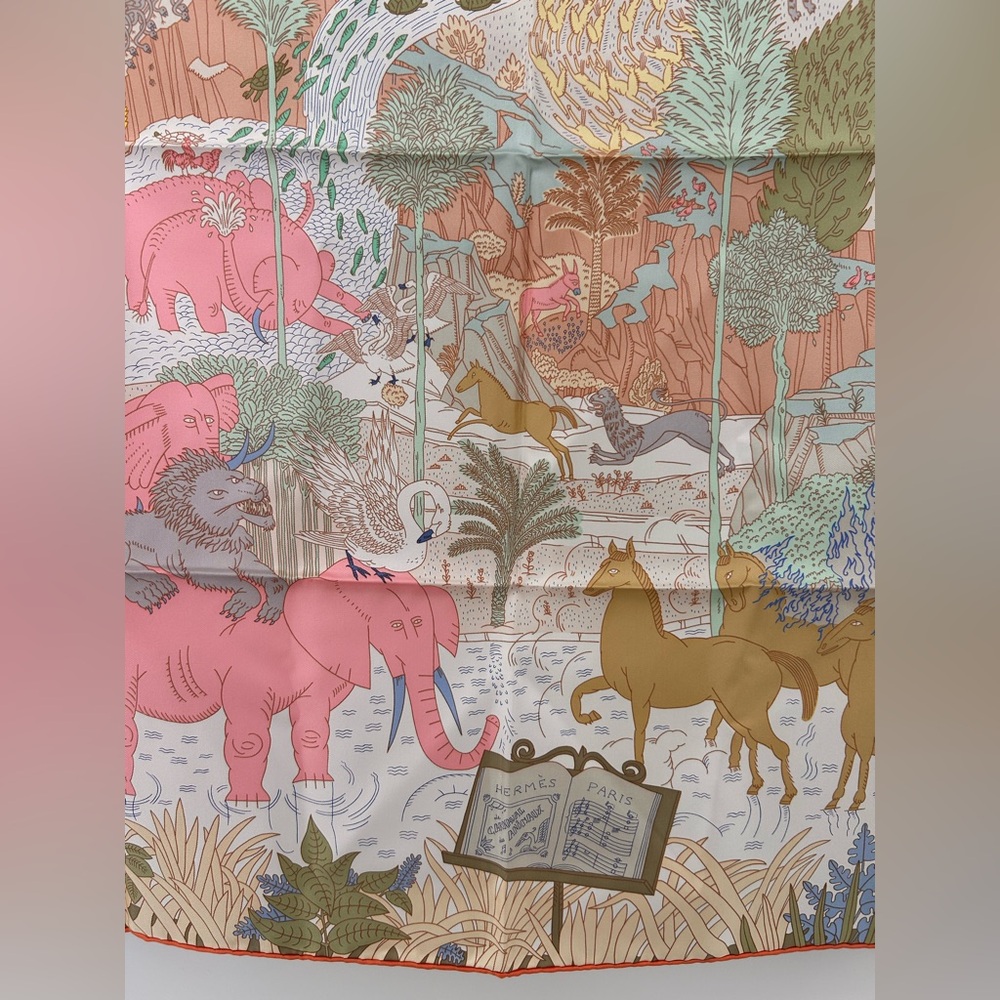 Hermes Carré 90 Le Carnaval des Animaux Carnival of the Animals Scarf Silk Nwt - Picture 8 of 16